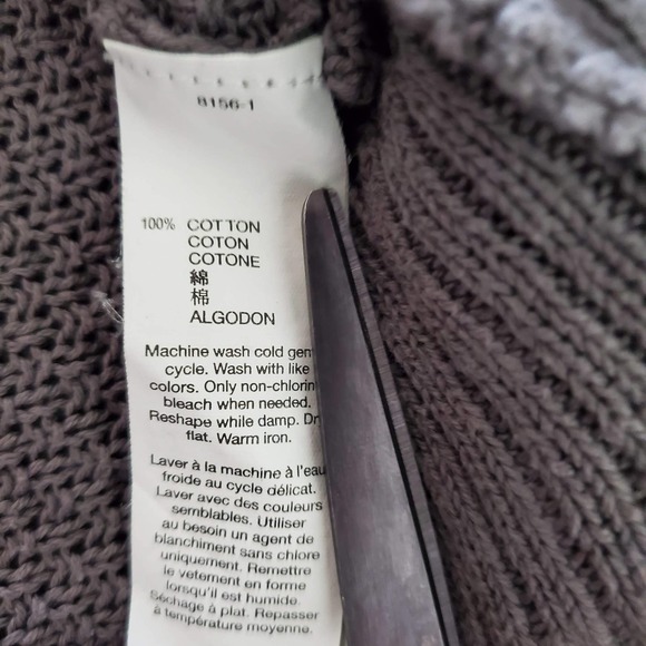 Gapbody Gray Waffle Knit Lightweight Open Cardigan S - Picture 5 of 5